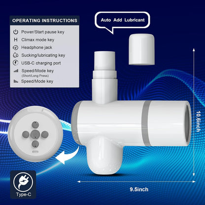 Automatic Lubricating Male Masturbator with Strap, Hands Free Thrusting Sex Toys for Men, Adult Pleasure Automatic Stroker, Masturbador para Hombre Blowjobsex Machine