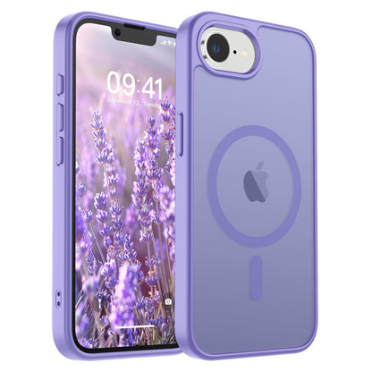 Magnetic for iPhone 14 Case & iPhone 13 Case (Compatible with MagSafe)(Military Grade Drop Protection) Translucent Matte Shockproof Phone Cover,Black