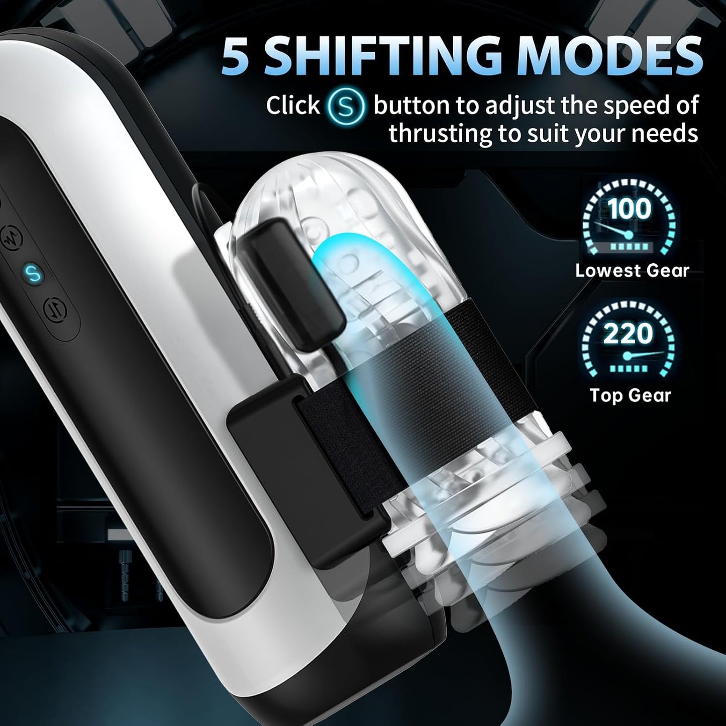 Automatic Penis Pump Male Sex Toys for Men Automatic Male Masturbator,Male Sex Toys with 6 Types of Piston Modes 5 Speed Changes + 10 Vibrating Hands Free Pocket Pussy Male Stroker with 3D