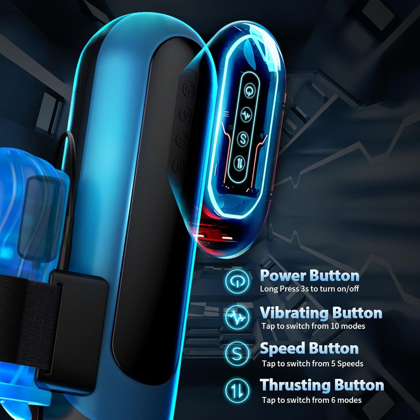 Sex Toys for Men Automatic Male Masturbator, Penis Pump with 7 Sucking & Roating & Licking Modes Fully Waterproof Blowjob Sex Toy for Men Pocket Pussy, Adult Male Sex Toy for Men