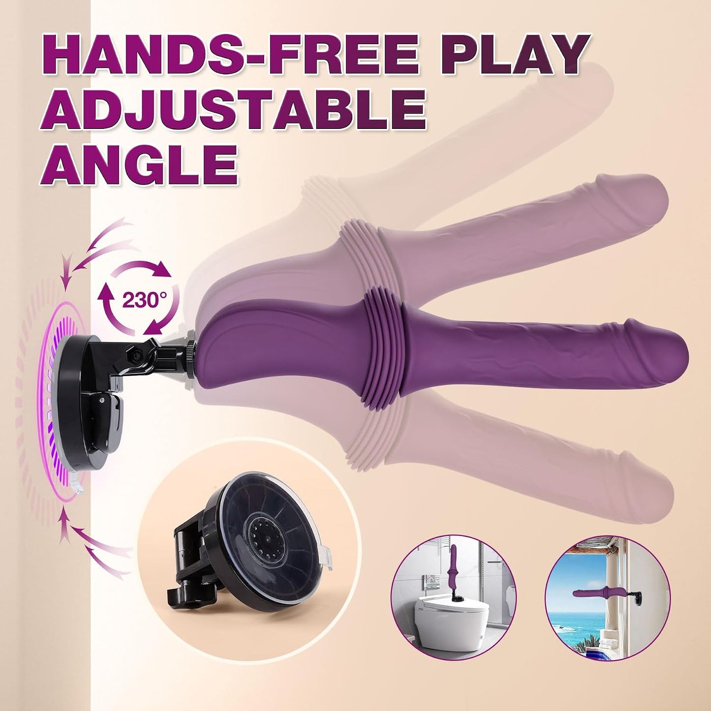 Sex Toys Dildo Vibrator Machines - 12.85 Inch Realistic Dildos with 10 Vibration & 3 Thrusting & Heating Modes, Adult Machine G Spot Clit Anal Toy with Removable Suction Cup for Women Men Couple