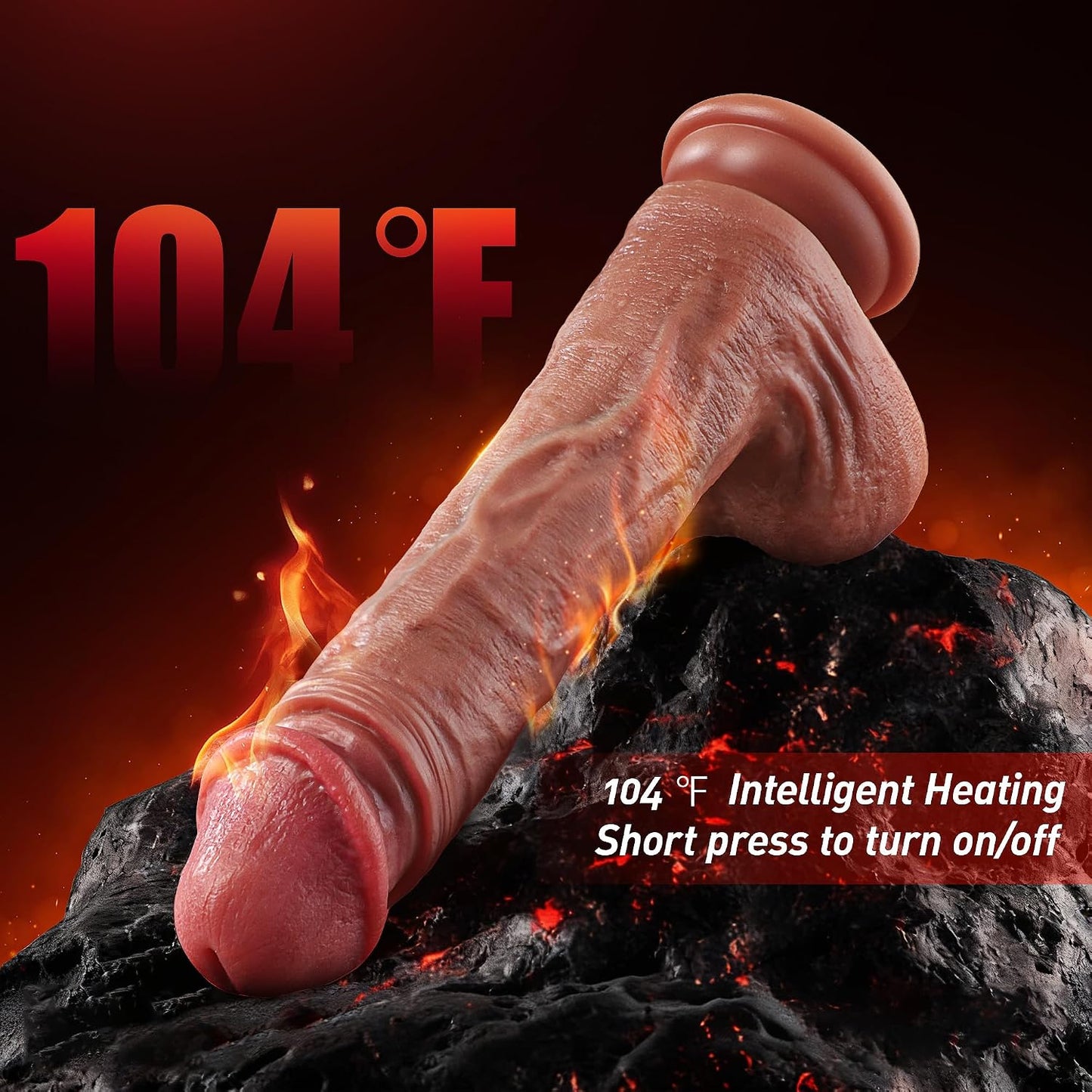 Thrusting Dildo Adult Toys Vibrator - APP Control 8 Inch Penis, 9 Vibe + 9 Thrust + Warm, Soft Realistic Dildo G Spot Vibrator Anal Dildo G-Spot Dildo Male Sex Toys for Women, Men, Couple