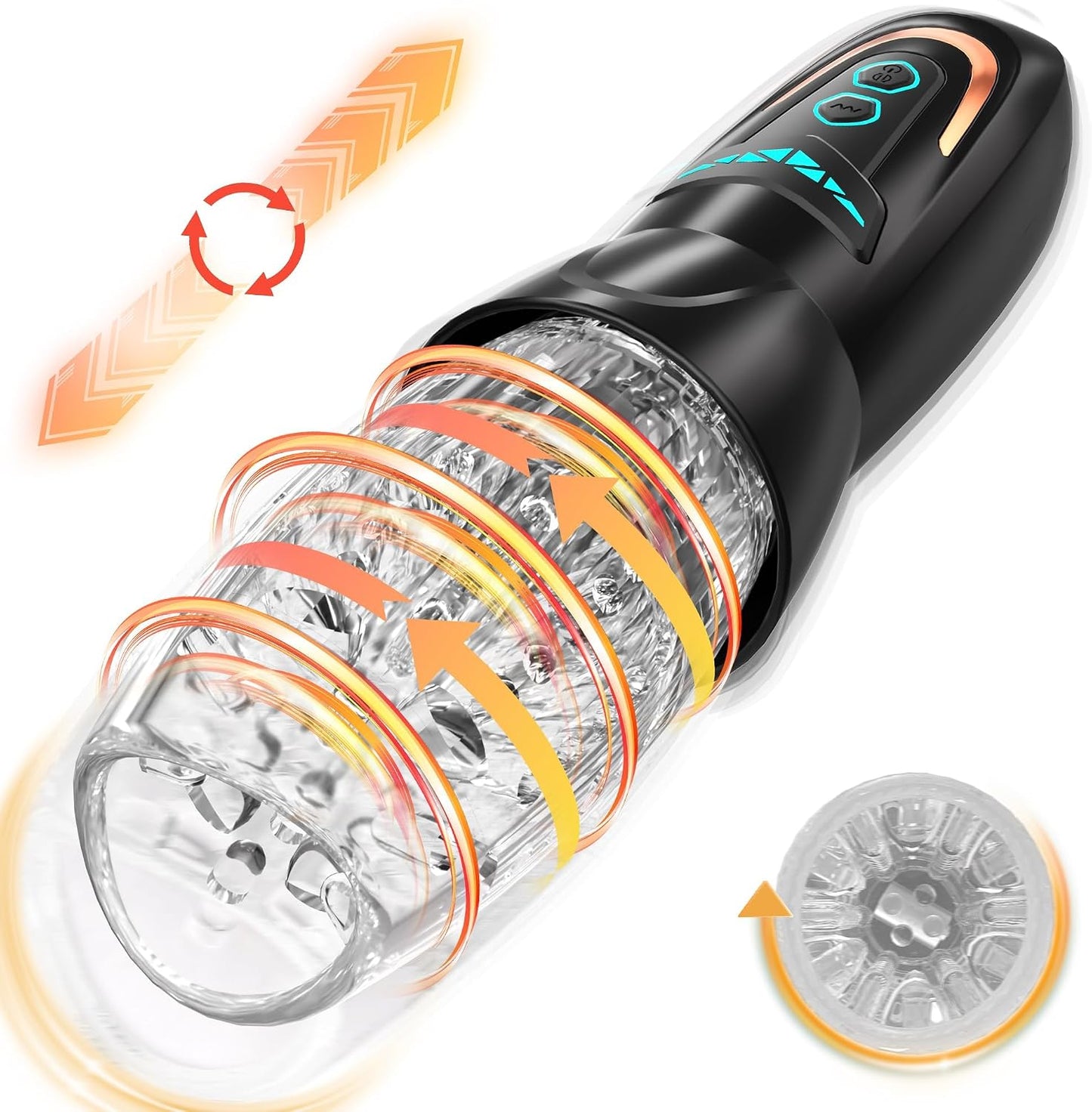 Automatic Male Masturbator Sex Toy with 10 Vibration, 8 Thrusting & Rotating Patterns, Male Sex Toys for Men, Penis Pump Male Stroker Adult Toy Penis Vibrator, Adult Toys for Men Sex Machine