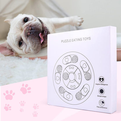 Dog Puzzle Toy, 3 Levels of Step-by-Step Challenge, Spin to Release Treat Dispenser, Slow Feeder & Mental Stimulation Enrichment Toy for Small Medium Large Dogs