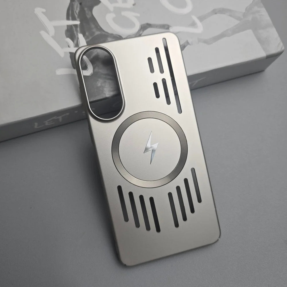 Ultra Thin Cooling Metallic Paint PC Magnetic For Magsafe Case For Samsung S26 S25 Edge S24 S23 S22 Ultra Plus FE A56 A55 Cover