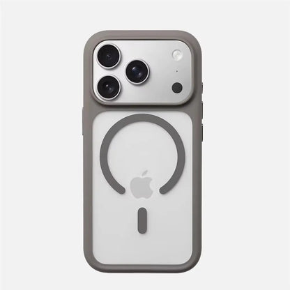 Luxury Transparent Magnetic Bumper Case For iPhone 17 Pro Max For Magsafe Wireless Charging Shockproof Clear Hard Back Cover