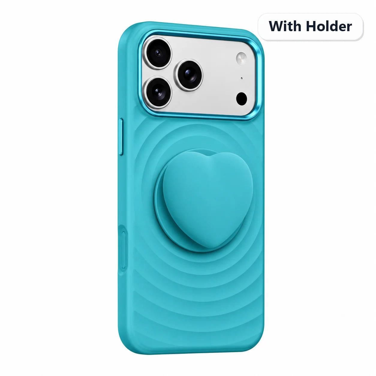 Water Ripple Silicone For Magsafe Wireless Charge Magnetic Holder Phone Case For iPhone 17 16 15 Pro Max Metal Frame Soft Cover