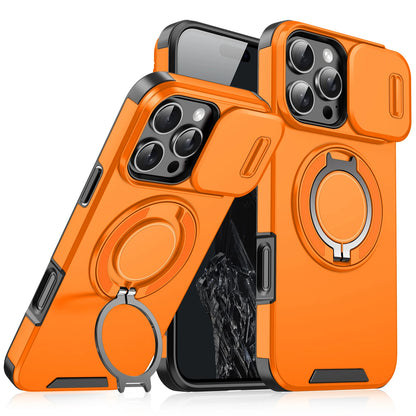 For Magsafe Magnetic Wireless Charge Armor Case For iPhone 17 16 15 14 13 12 11 Pro Max Plus Slide Camera Protection PC Cover