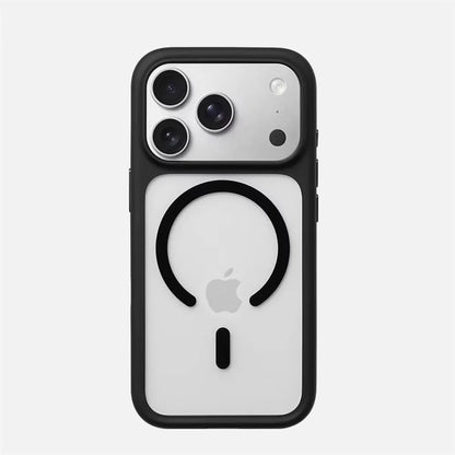 Luxury Transparent Magnetic Bumper Case For iPhone 17 Pro Max For Magsafe Wireless Charging Shockproof Clear Hard Back Cover