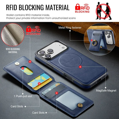Ring Leather For Magsafe Wallet Phone Case for iPhone 17 Pro Max 17E 16 16E 15 Plus 14 13 12 Card Slots Holder Cover Hoesje Etui