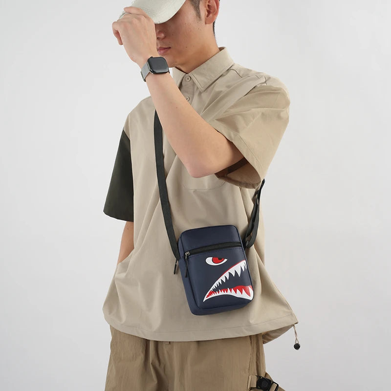 Men's Casual Oxford Shoulder Bag - Unisex Crossbody Phone Pouch with Adjustable Strap (Travel Waist Pack & Chest Bag)
