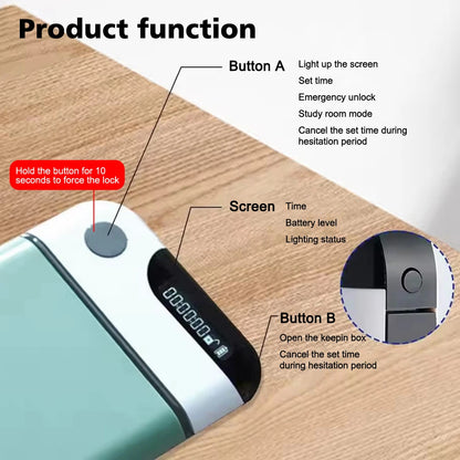 Mobile Phone Lock Box With Timer Self-discipline Timed Box for Students Smartphone Locking Case Safe Timed Lockbox For IPhone