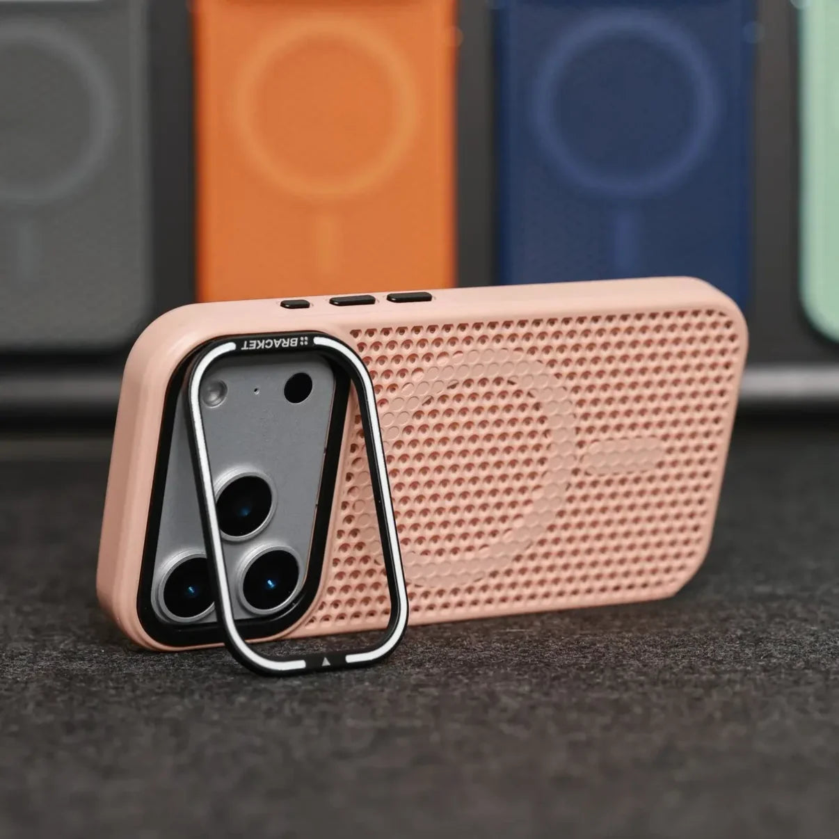 Grid Mesh Cooling Cases for Magsafe Case for iPhone 17 Pro Max 15 14 16 Plus 12 11 13 Pro Air Alloy Lens Bracket Cover