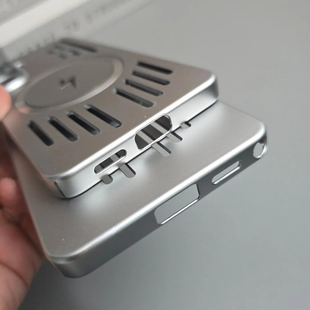 Ultra Thin Cooling Metallic Paint PC Magnetic For Magsafe Case For Samsung S26 S25 Edge S24 S23 S22 Ultra Plus FE A56 A55 Cover