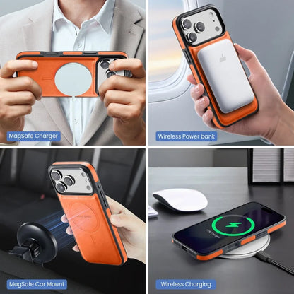 Ring Leather For Magsafe Wallet Phone Case for iPhone 17 Pro Max 17E 16 16E 15 Plus 14 13 12 Card Slots Holder Cover Hoesje Etui