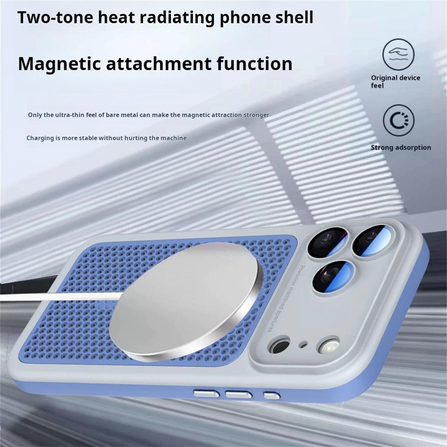 Luxury Armor Shockproof Heat Dissipation Mesh Phone Case For iPhone 17 16 15 14 Plus 13 12 Pro Max Lens Protect Matte Hard Cover