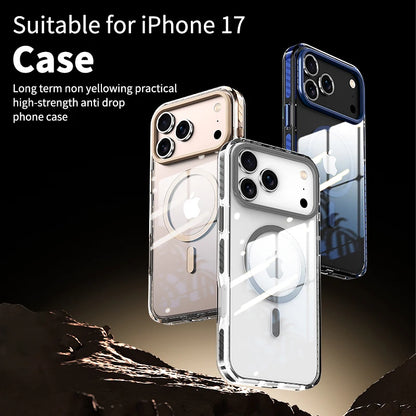 Luxury PE Striped Border HD Phone Case for iPhone 17 Air 16 15 14 Plus 13 12 Pro Max for Magsafe Magnetic Wireless Charge Cover