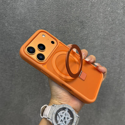 For Magsafe Metal Car Holder Ring Phone Case For iPhone 17 Pro Max 17 16 15 Pro 14 13 12 11 Air Magnetic Bumper Back Cases Cover