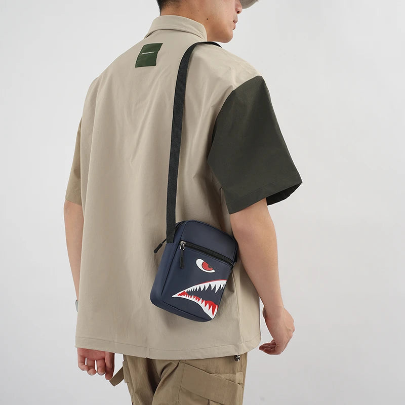 Men's Casual Oxford Shoulder Bag - Unisex Crossbody Phone Pouch with Adjustable Strap (Travel Waist Pack & Chest Bag)
