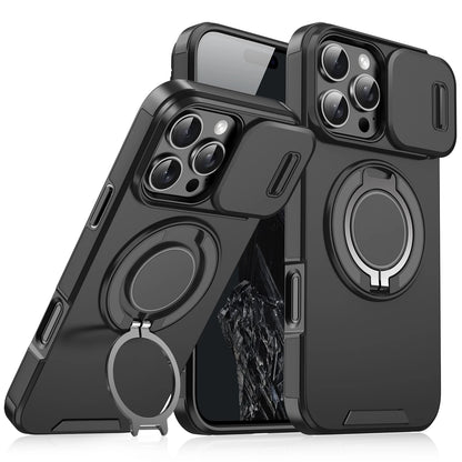 For Magsafe Magnetic Wireless Charge Armor Case For iPhone 17 16 15 14 13 12 11 Pro Max Plus Slide Camera Protection PC Cover