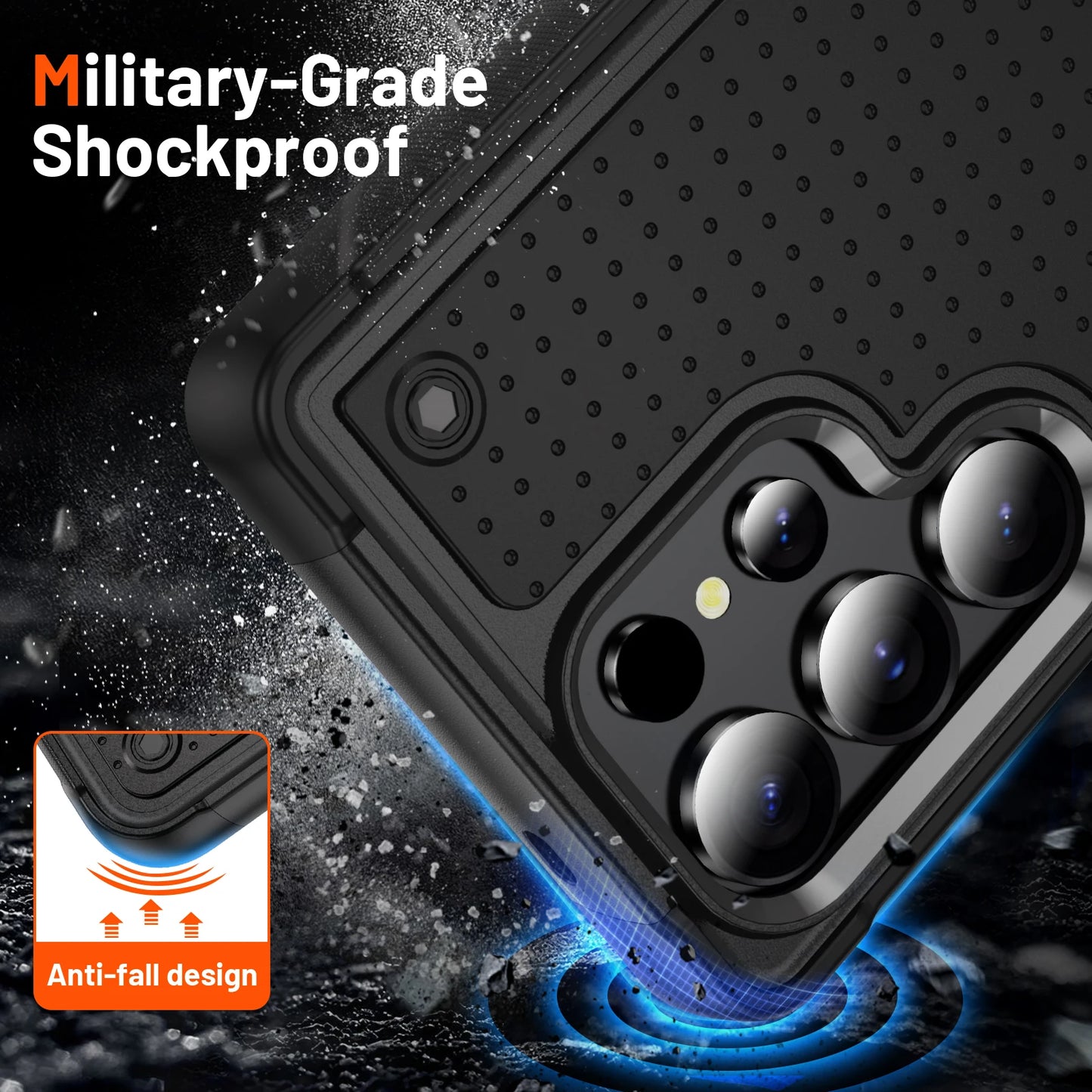 Three Layer Military Grade Case for Samsung Galaxy S25 Ultra S24 Plus S23 FE S22 S21 Ultra S 25 24 Phone Cover Cases